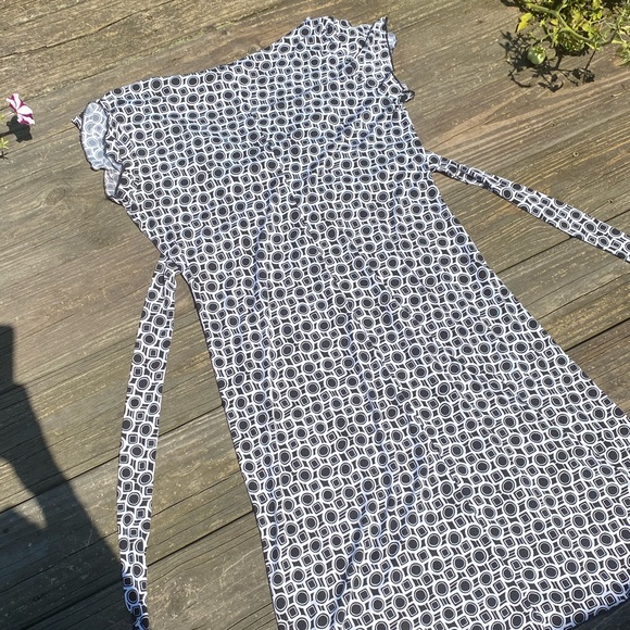New Directions Geometric Black and White dress size Large - Picture 9 of 15